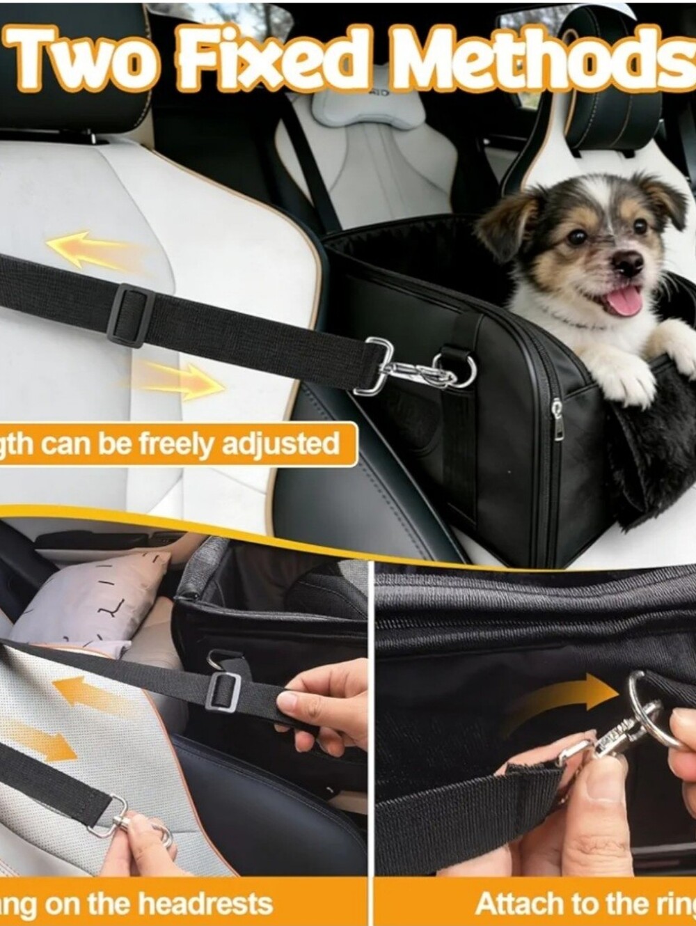 New 3 In 1 Center Console Small Pet Car Seat/Portable Carrier - Picture 7 of 9